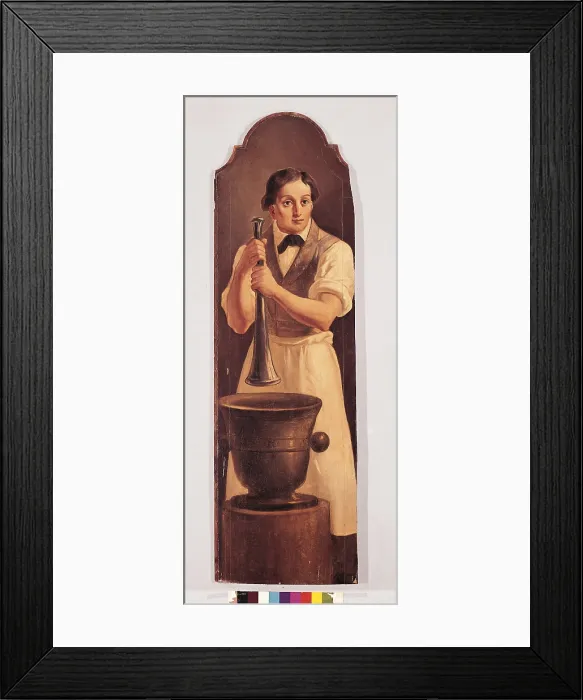 Framed Print : Sign of Milanese shop, by Unknown Artist, 1900 - 1920 about, 20th Century, - Italy, Lombardy, Milan, Museum of Milan. All