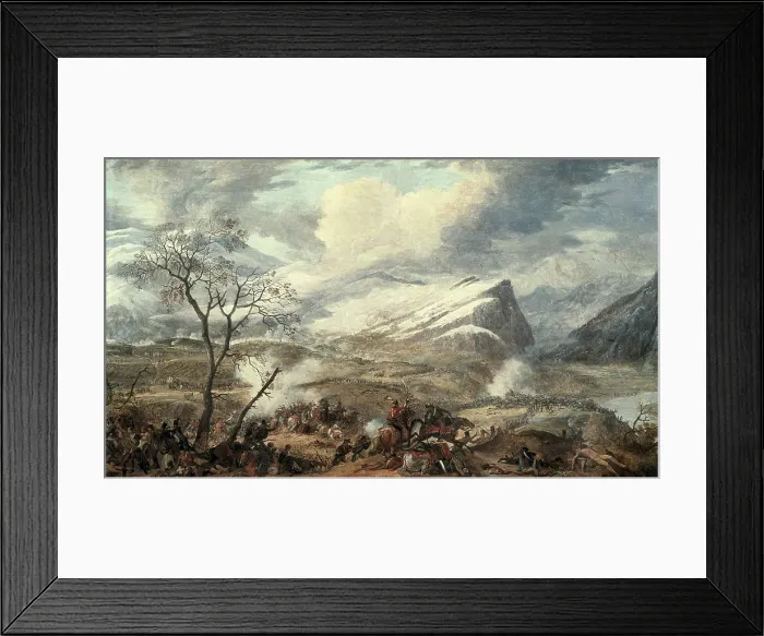 Framed Print : Battle of Rivoli, circa 1797. Detail. The French troops leaded by Napoleon defeated the Prussian army. Oil on canvas. FRANCE. Versailles. National Museum of Versailles
