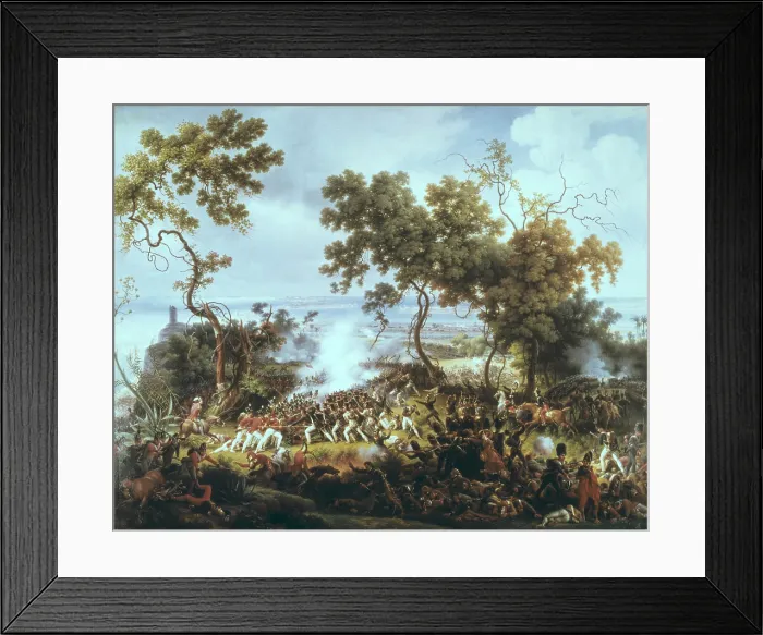 Framed Print : LEJEUNE, Louis-Franois, baron (1775-1848). Battle of Chiclana (March 5, 1811). ca. 1812. Episode of the Peninsular War. Oil on canvas. FRANCE. Versailles