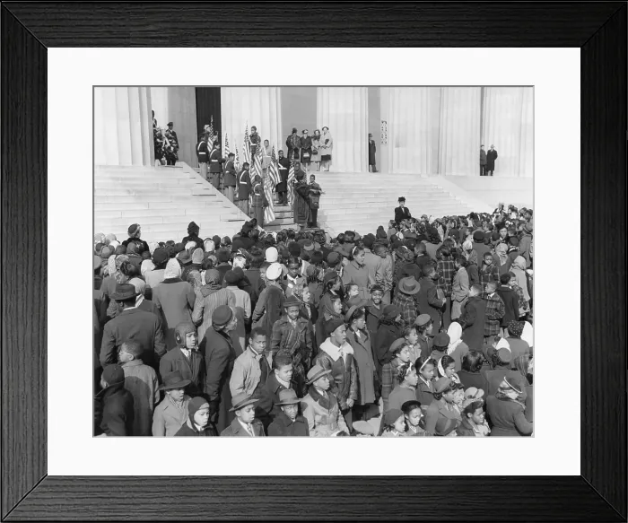 Framed Print : African American school children at the Lincoln Memorial to commemorate Lincoln's Birthday. Feb. 12, 1947. - (BSLOC_2014_15_114) Framed Print : African American school children at the Lincoln Memorial to commemorate Lincoln's Birthday. Feb. 12, 1947. - (BSLOC_2014_15_114)