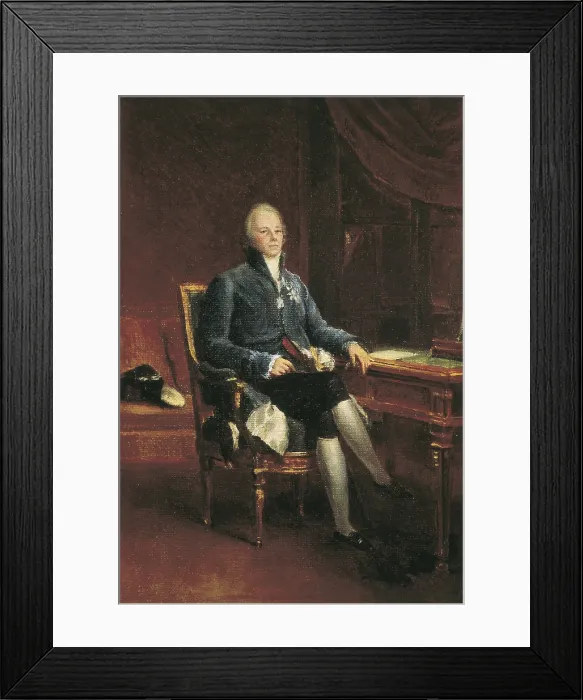 Framed Print : GERARD, Franois (1770-1837). Charles-Maurice, Duke of Talleyrand-Perigord, Prince of Benevent. beg. 19th c. Oil on canvas. FRANCE. Versailles. National Museum of Versailles