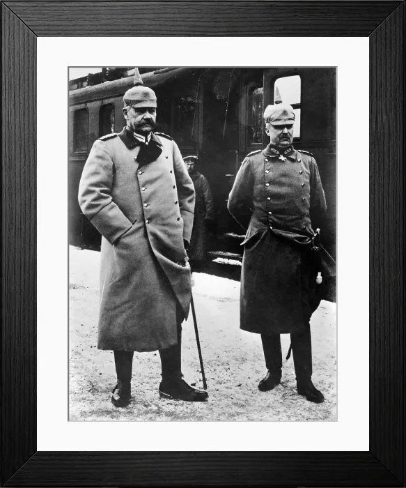 Framed Print : German political and military leaders during World War 1. L-R: General Paul von Hindenburg, and Gen. Erich Ludendorff, c. 1915-18 Framed Print : German political and military leaders during World War 1. L-R: General Paul von Hindenburg, and Gen. Erich Ludendorff, c. 1915-18