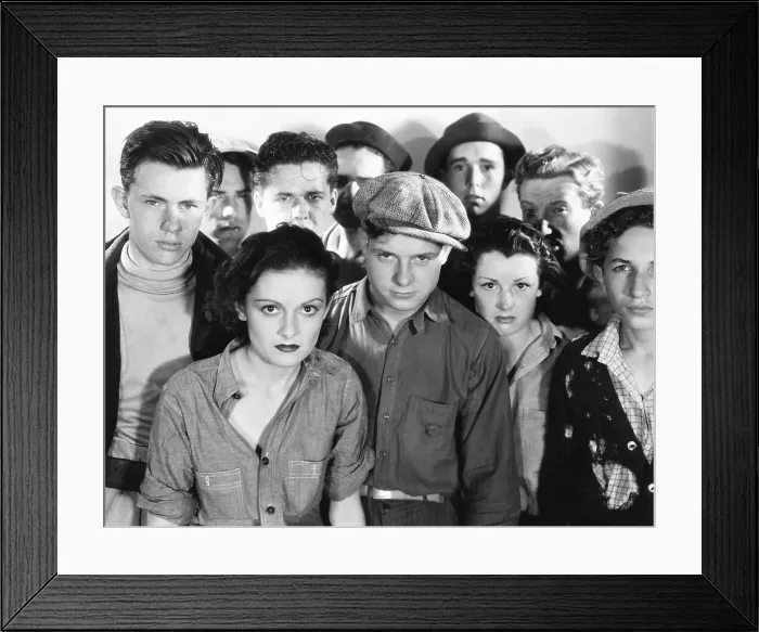 Framed Print : WILD BOYS OF THE ROAD, pictured cast includes Edwin Phillips, Frankie Darro, Dorothy Coonan, Rochelle Hudson, 1933
