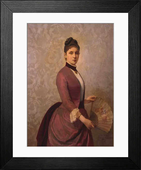 Framed Print : Portrait of Marta Malatesta Borsari, by Adeodato Malatesta, 19th Century, oil on canvas, 122 x 89 cm - Italy, Emilia Romagna, Cento, Civic Collection Guercino Framed Print : Portrait of Marta Malatesta Borsari, by Adeodato Malatesta, 19th Century, oil on canvas, 122 x 89 cm - Italy, Emilia Romagna, Cento, Civic Collection Guercino