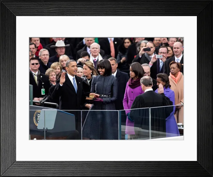Framed Print : President Barack Obama during the public inaugural swearing-in ceremony, Jan. 21, 2013. Supreme Court Chief Justice John Roberts administers the oath Framed Print : President Barack Obama during the public inaugural swearing-in ceremony, Jan. 21, 2013. Supreme Court Chief Justice John Roberts administers the oath