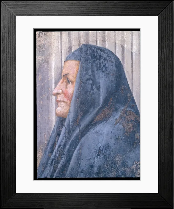 Framed Print : The Trinity, by Tommaso di Ser Giovanni Cassai known as Masaccio, 1426 - 1428, 15th Century, fresco, cm 667 x 317 - Italy, Tuscany, Florence, Santa Maria Novella Basilica