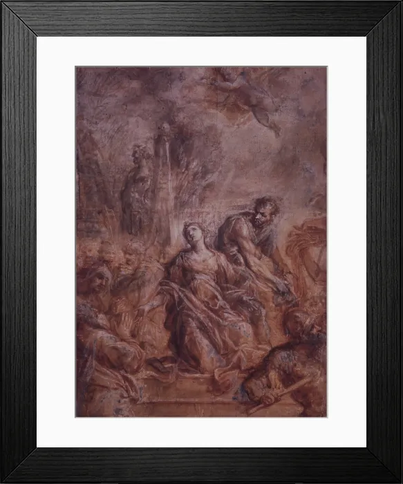 Framed Print : Martyrodome of a Saint, by Giovanni Antonio Burrini, end of the 17th Century, - Hungary, Budapest, MuseMagyar Nemzeti Muzeum, Hungarian National Museum. Whole artwork view