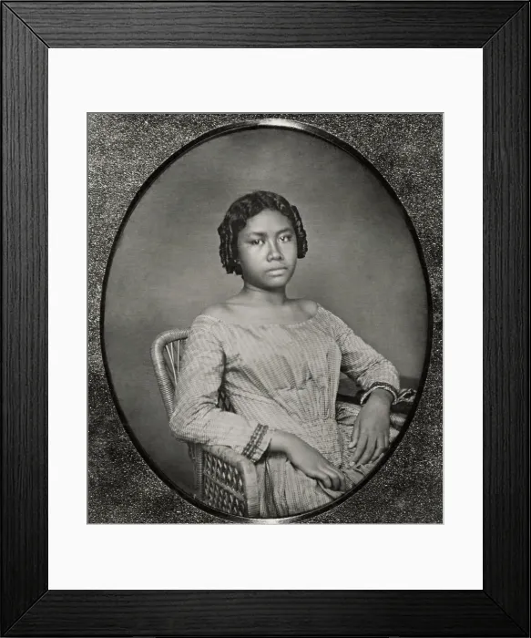 Framed Print : Earliest known photo of future Queen of Hawaii, Liliuokalani, c. 1860s (BSLOC_2017_20_57)