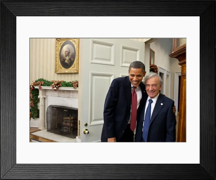 Framed Print : President Barack Obama greets Elie Wiesel in the Oval Office, Dec. 5, 2011. (BSLOC_2015_3_132) Framed Print : President Barack Obama greets Elie Wiesel in the Oval Office, Dec. 5, 2011. (BSLOC_2015_3_132)