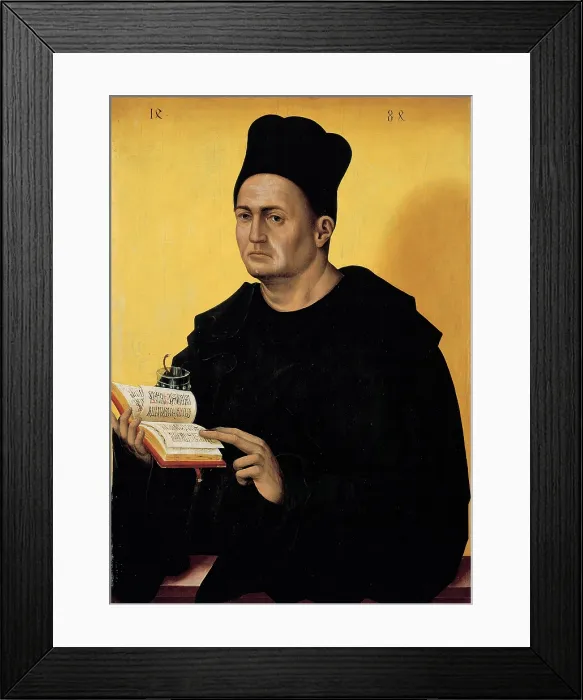 Framed Print : Polack Jan, Portrait Benedictine Abbot, 1484, 15th Century, tempera on pine board, Spain, Madrid, Thyssen-Bornemisza Collection, formerly Lugano, Villa Favorita Framed Print : Polack Jan, Portrait Benedictine Abbot, 1484, 15th Century, tempera on pine board, Spain, Madrid, Thyssen-Bornemisza Collection, formerly Lugano, Villa Favorita