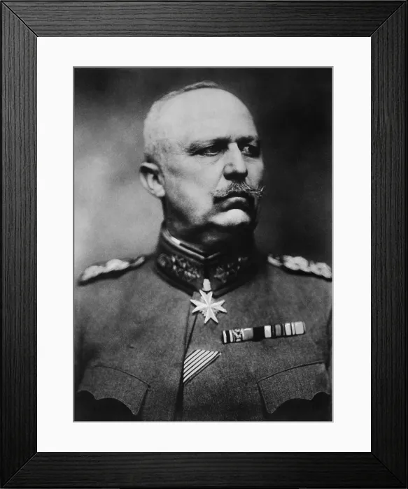 Framed Print : General Erich Ludendorff, military and defacto political leader of Germany during World War 1. After the war he blamed Germanys defeat on betrayal by Marxists and Bolsheviks