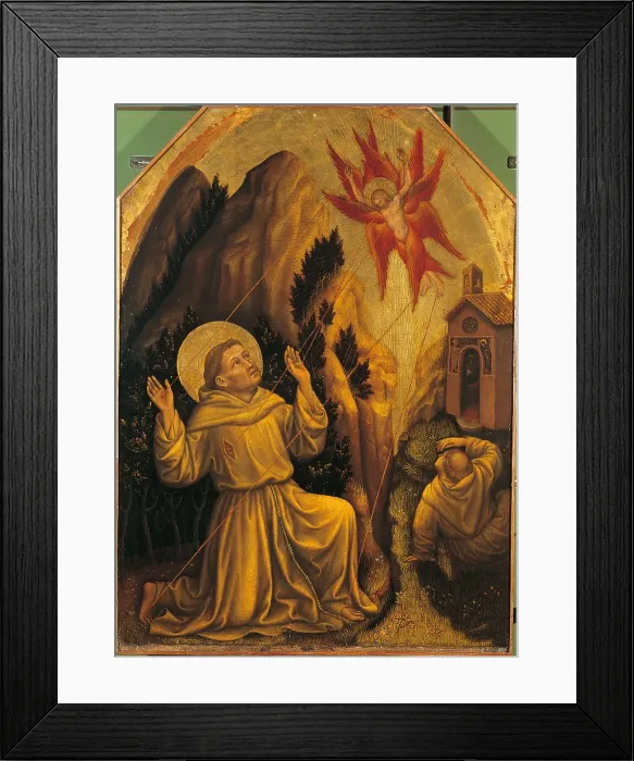 Framed Print : Stigmata of St Francis, by Gentile di Niccol known as Gentile da Fabriano, 1405 - 1410 about, 15th Century, panel, cm 87 x 62 - Italy, Emilia Romagna, Parma, Traversetolo Framed Print : Stigmata of St Francis, by Gentile di Niccol known as Gentile da Fabriano, 1405 - 1410 about, 15th Century, panel, cm 87 x 62 - Italy, Emilia Romagna, Parma, Traversetolo