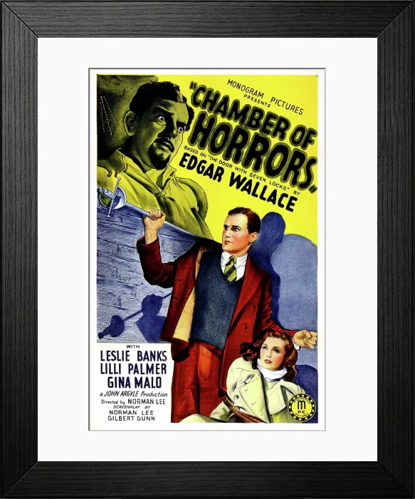 Framed Print : CHAMBER OF HORRORS, (aka THE DOOR WITH SEVEN LOCKS), from top: Leslie Banks, Romilly Lunge, Lilli Palmer, 1940
