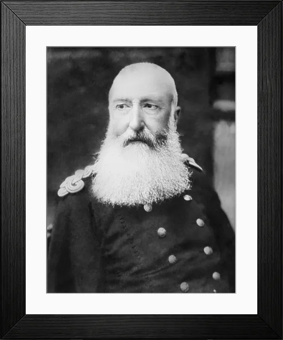 Framed Print : King Leopold II of Belgium, exploited the Congo Free State as a private venture from 1885 to 1908 Framed Print : King Leopold II of Belgium, exploited the Congo Free State as a private venture from 1885 to 1908