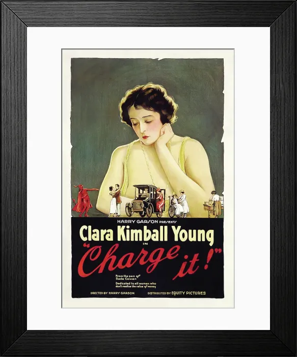 Framed Print : CHARGE IT, Clara Kimball Young, 1921