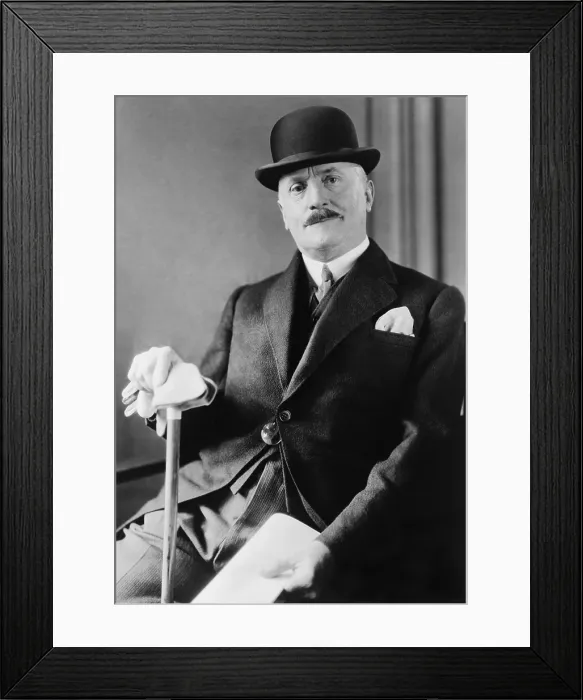 Framed Print : Joseph Caillaux, former French Minister of Finance as head of French Debt Mission, c. 1924. He was a figure in a great scandal