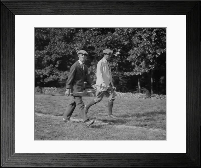 Framed Print : Golfers British Harry Vardon and Scottish American Fred McLeod at the 1913 U.S. Open. Vardon (right) finished second and McLeod was in 6th place. (BSLOC_2018_4_185) Framed Print : Golfers British Harry Vardon and Scottish American Fred McLeod at the 1913 U.S. Open. Vardon (right) finished second and McLeod was in 6th place. (BSLOC_2018_4_185)