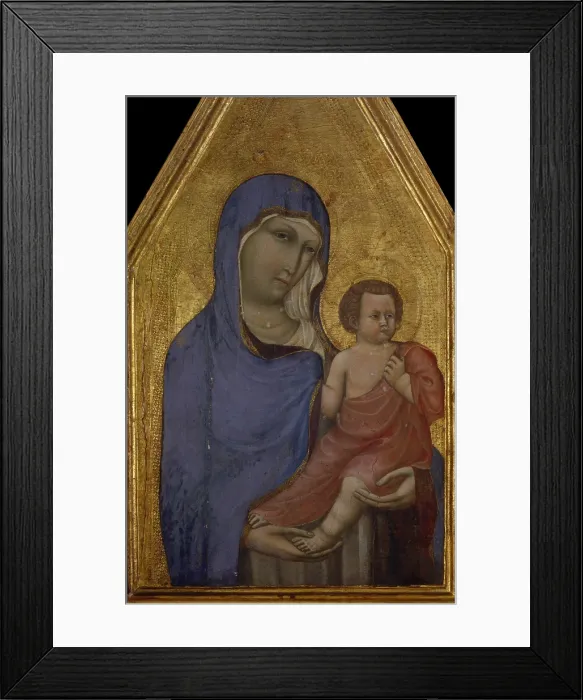 Framed Print : Triptych with the Madonna and Child with Saints Peter and Paul, beginning of the 14th Century, golden board - Private collection. Detail Framed Print : Triptych with the Madonna and Child with Saints Peter and Paul, beginning of the 14th Century, golden board - Private collection. Detail