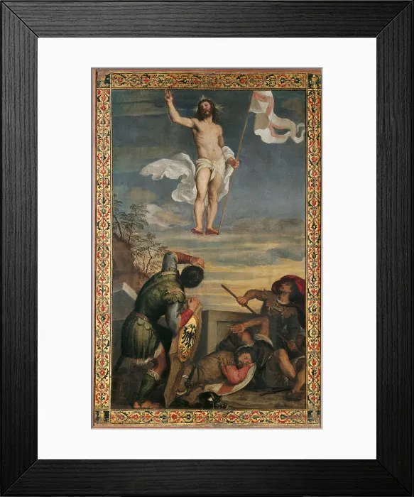 Framed Print : The Resurrection of Christ, by Vecellio Tiziano known as Titian, 16th Century, 1540 -1544 about, oil on canvas, cm 163 x 104 - Italy, Marche, Pesaro Urbino, Urbino Framed Print : The Resurrection of Christ, by Vecellio Tiziano known as Titian, 16th Century, 1540 -1544 about, oil on canvas, cm 163 x 104 - Italy, Marche, Pesaro Urbino, Urbino