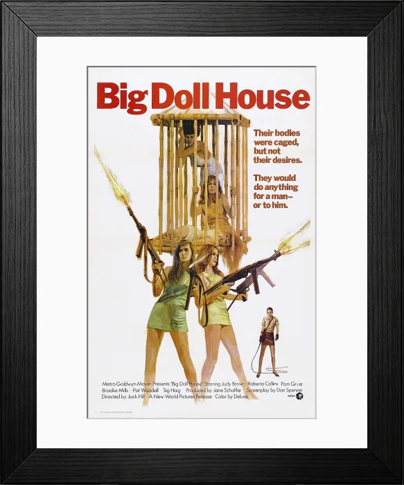 Framed Print : BIG DOLL HOUSE, US poster art, 1971