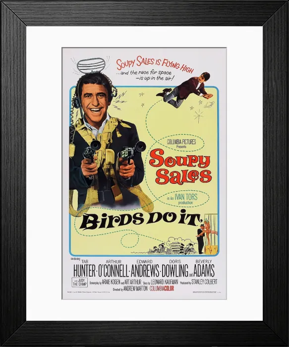 Framed Print : BIRDS DO IT, US poster, Soupy Sales, 1966 Framed Print : BIRDS DO IT, US poster, Soupy Sales, 1966