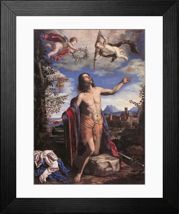 Framed Print : St Victor, by Giovanni Francesco Guerrieri, 1654, 17th Century, oil on canvas, cm 252 x 182 - Italy, Marche, Pesaro Urbino, Urbino, Marche National Gallery Framed Print : St Victor, by Giovanni Francesco Guerrieri, 1654, 17th Century, oil on canvas, cm 252 x 182 - Italy, Marche, Pesaro Urbino, Urbino, Marche National Gallery