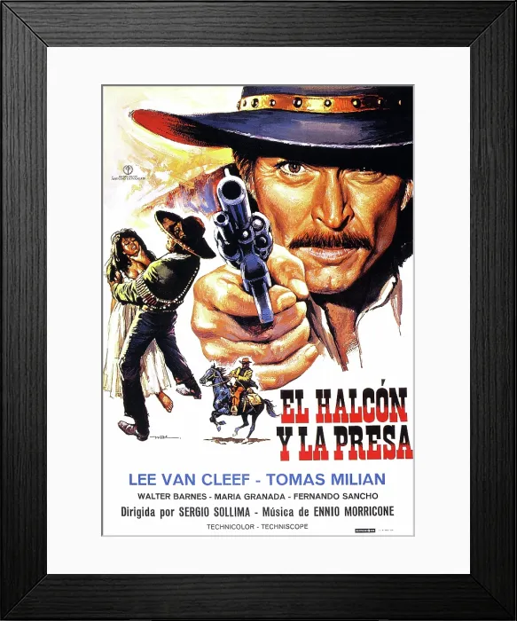 Framed Print : THE BIG GUNDOWN, (aka LA RESA DEI CONTI, aka ACCOUNTS RENDERED, aka EL HALCON Y LA PRESA), Lee Van Cleef on Spanish poster art, 1966 Framed Print : THE BIG GUNDOWN, (aka LA RESA DEI CONTI, aka ACCOUNTS RENDERED, aka EL HALCON Y LA PRESA), Lee Van Cleef on Spanish poster art, 1966