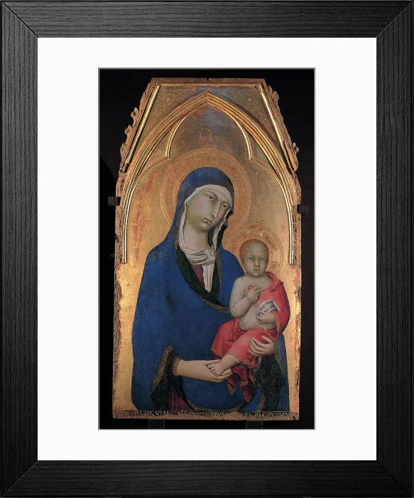 Framed Print : Martini Simone, Madonna and Child, 1321, 14th Century, panel, Italy, Umbria, Orvieto, Terni, Opera del Duomo Museum
