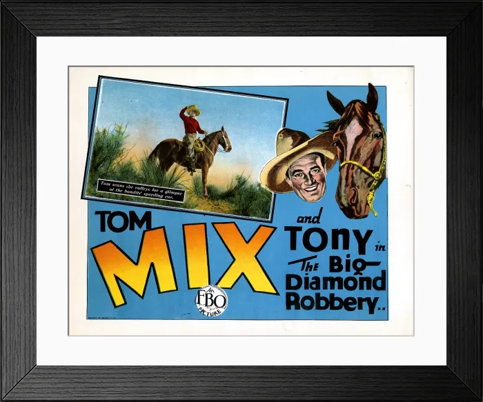 Framed Print : THE BIG DIAMOND ROBBERY, Tom Mix, 1929