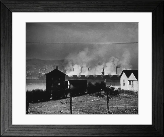 Framed Print : Donora, Pennsylvania, as seen from Webster, Pa. across the Monongahela River in 1949 Framed Print : Donora, Pennsylvania, as seen from Webster, Pa. across the Monongahela River in 1949