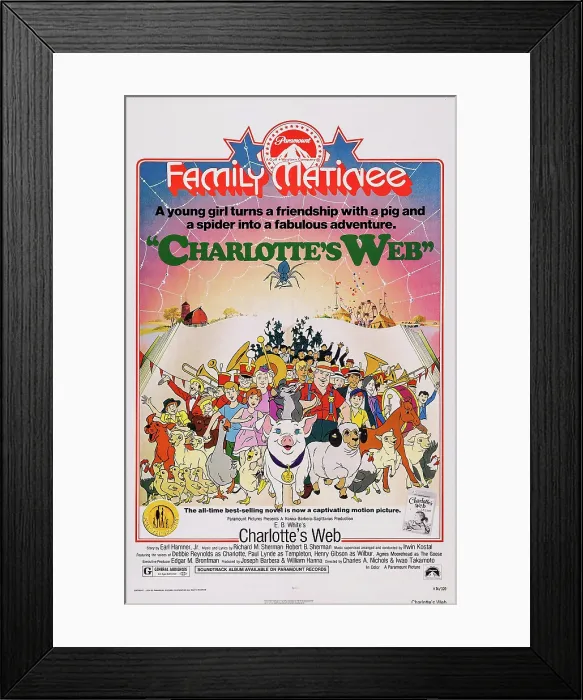 Framed Print : CHARLOTTE'S WEB, US poster, 1973