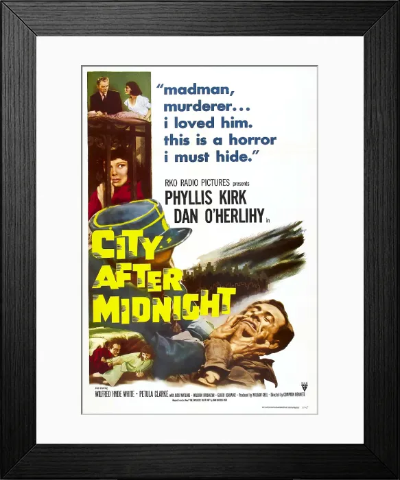 Framed Print : CITY AFTER MIDNIGHT, US poster, bottom right: Dan O'Herlihy, 1957 Framed Print : CITY AFTER MIDNIGHT, US poster, bottom right: Dan O'Herlihy, 1957