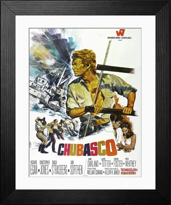 Framed Print : CHUBASCO, US poster, Christopher Jones, 1967