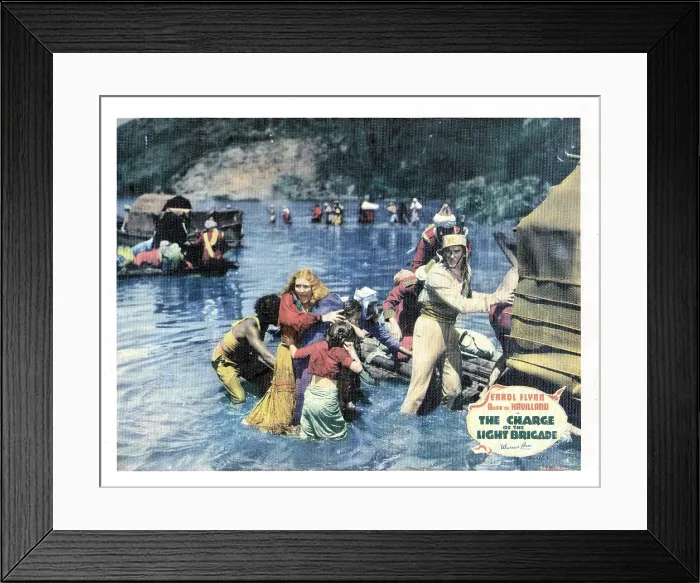 Framed Print : THE CHARGE OF THE LIGHT BRIGADE, Errol Flynn, (right), 1936
