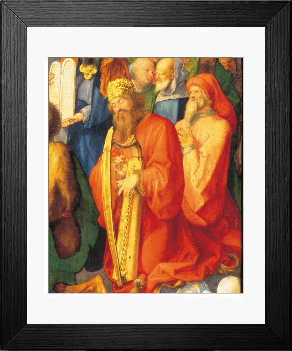 Framed Print : The Adoration of the Holy Trinity (The Landauer Altarpiece), by Albrecht Drer, 1511, 16th Century, oil on poplar panel, cm 135 x 123, 4 - Austria, Wien, Kunsthistorisches Museum