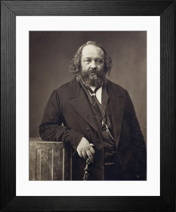 Framed Print : Russian born Mikhail Bakunin, was an exponent of revolutionary anarchism in 1860-70s. He was an associate of Marx in the 1840s, but split from Marxism in the 1860s