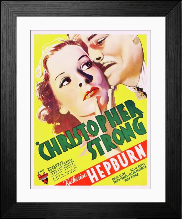 Framed Print : CHRISTOPHER STRONG, US poster art, from left: Katharine Hepburn, Colin Clive, 1933 Framed Print : CHRISTOPHER STRONG, US poster art, from left: Katharine Hepburn, Colin Clive, 1933