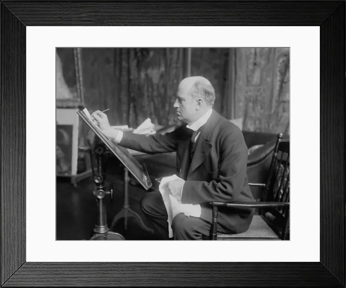 Framed Print : Charles Dana Gibson, American magazine illustrator, c. 1915-1919