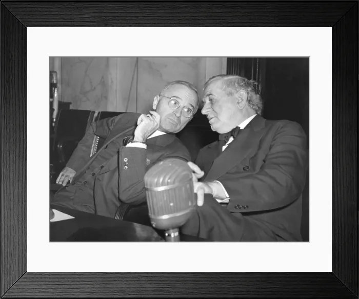 Framed Print : Senators Harry Truman and Tom Connally in an off-mike conversation on Oct.31, 1941 Framed Print : Senators Harry Truman and Tom Connally in an off-mike conversation on Oct.31, 1941