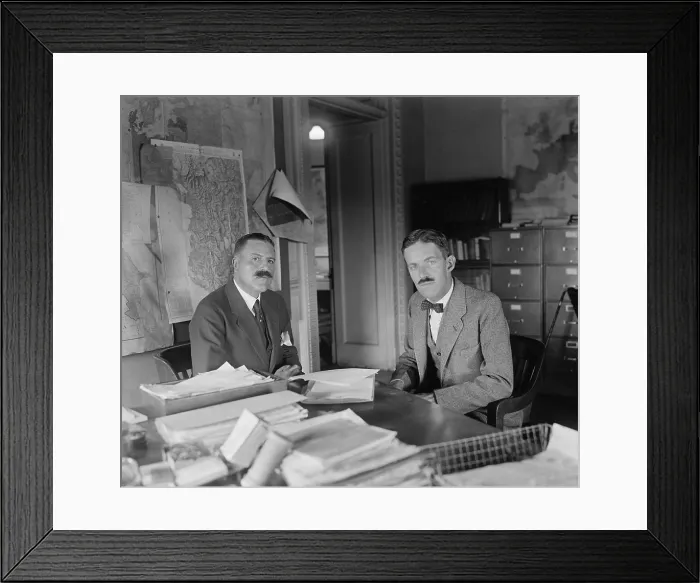 Framed Print : Minister Peter A. Jay and Allen Dulles at the State Dept. Dulles served five years as chief of the Near East division. Sept. 23, 1924. (BSLOC_2014_13_87)
