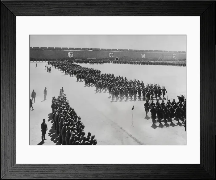 Framed Print : Presentation of 12, 000 Nationalist Chinese Troops in Ninghaia to U.S. Gen. Claire Chennault Framed Print : Presentation of 12, 000 Nationalist Chinese Troops in Ninghaia to U.S. Gen. Claire Chennault