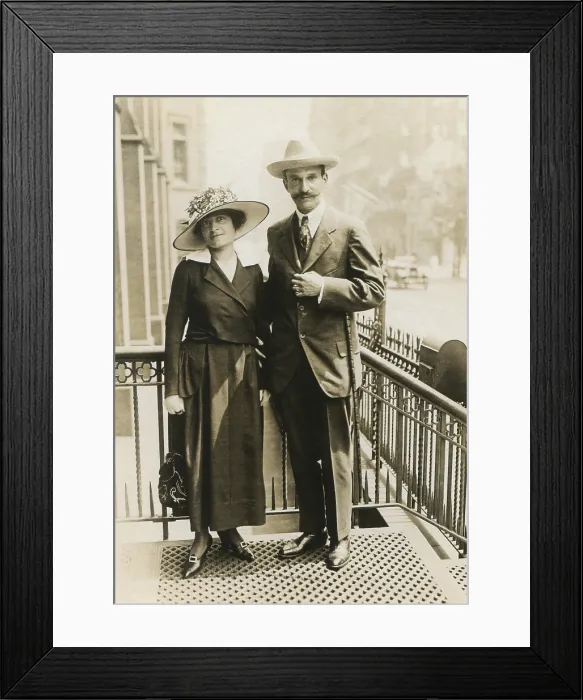 Framed Print : Kingdon Gould and his bride, actress Annunziata Camilla Maria Lucci, July 2, 1917. They were married at the Rectory of St Framed Print : Kingdon Gould and his bride, actress Annunziata Camilla Maria Lucci, July 2, 1917. They were married at the Rectory of St