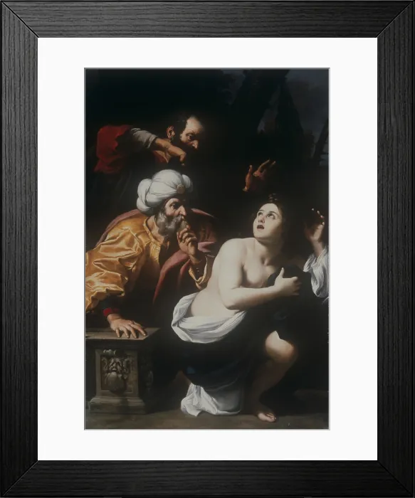 Framed Print : Susanna and the Elders, by Sisto Badalocchio (Badalocchi), 1609 ca. 17th Century, oil on canvas, 161, 3 x 111, 4 cm - USA, Florida, Sarasota