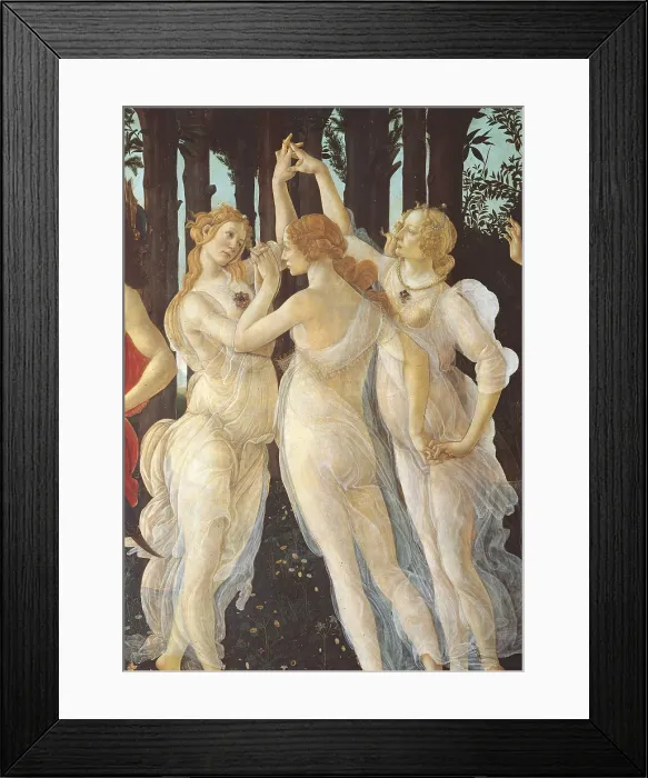 Framed Print : Primavera, by Sandro Filipepi Known as Botticelli, 1478 about, 15th Century, thick tempera on panel, cm 203 x 314 - Italy, Tuscany, Florence, Uffizi Gallery