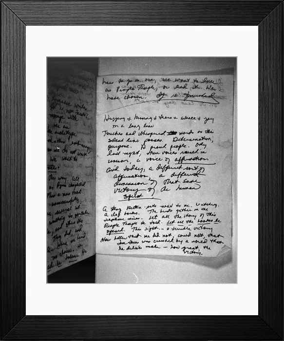 Framed Print : Suicide note, Written and signed by Annie Moore. Page 6. Moore was a register nurse and one of the leaders of the Peoples Temple in Jonestown, Guyana. Nov. 18, 1978 Framed Print : Suicide note, Written and signed by Annie Moore. Page 6. Moore was a register nurse and one of the leaders of the Peoples Temple in Jonestown, Guyana. Nov. 18, 1978