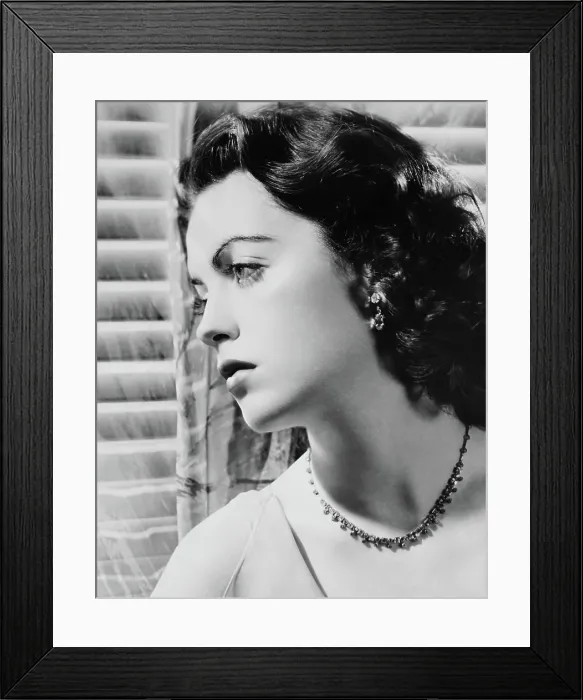 Framed Print : WHERE DANGER LIVES, Faith Domergue, 1950