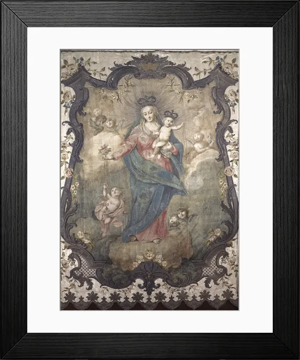 Framed Print : Processional Banner, by Unknown Artist, 1780 - 1799, 18th Century, fabric - Italy, Lombardy, Cinisello Balsamo, Parish Church of St. Martin. Whole artwork view Framed Print : Processional Banner, by Unknown Artist, 1780 - 1799, 18th Century, fabric - Italy, Lombardy, Cinisello Balsamo, Parish Church of St. Martin. Whole artwork view