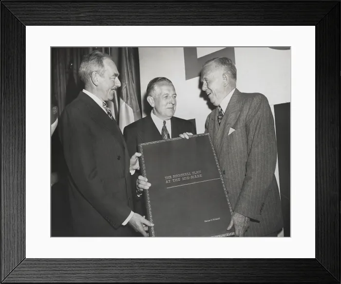 Framed Print : Celebration of the 2nd Anniversary of the Marshall Plan Framed Print : Celebration of the 2nd Anniversary of the Marshall Plan