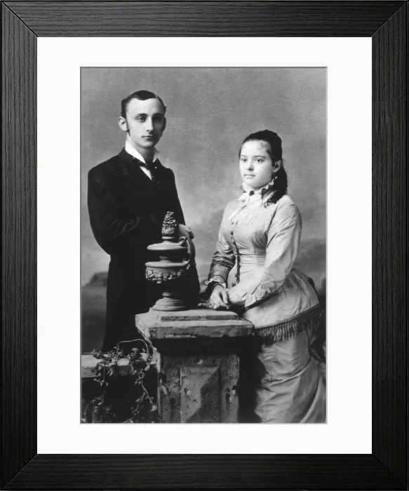 Framed Print : J. Edgar Hoover's parents, Anna Marie Scheitlin and Dickerson Naylor Hoover. Both were in their 30's when the future FBI Director was born on Jan. 1, 1895