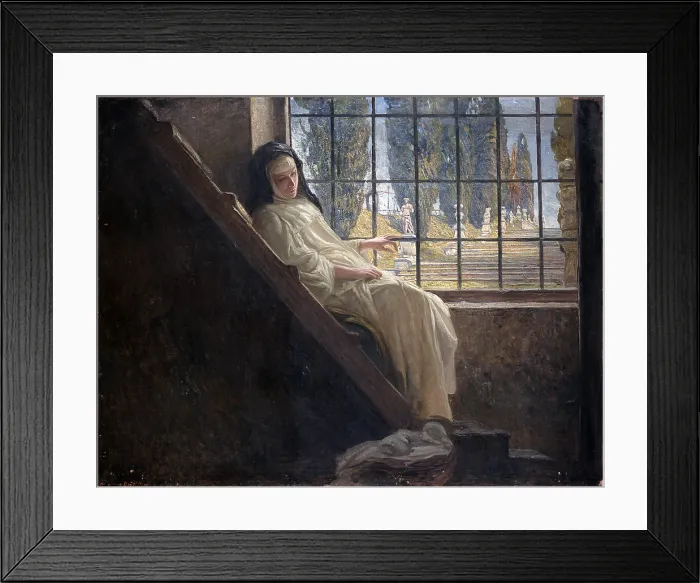 Framed Print : Silence, by Stefano Bersani, 1906, 20th Century, oil on canvas - Italy, Lombardy, Milan, Brera Collection. Whole artwork view Framed Print : Silence, by Stefano Bersani, 1906, 20th Century, oil on canvas - Italy, Lombardy, Milan, Brera Collection. Whole artwork view